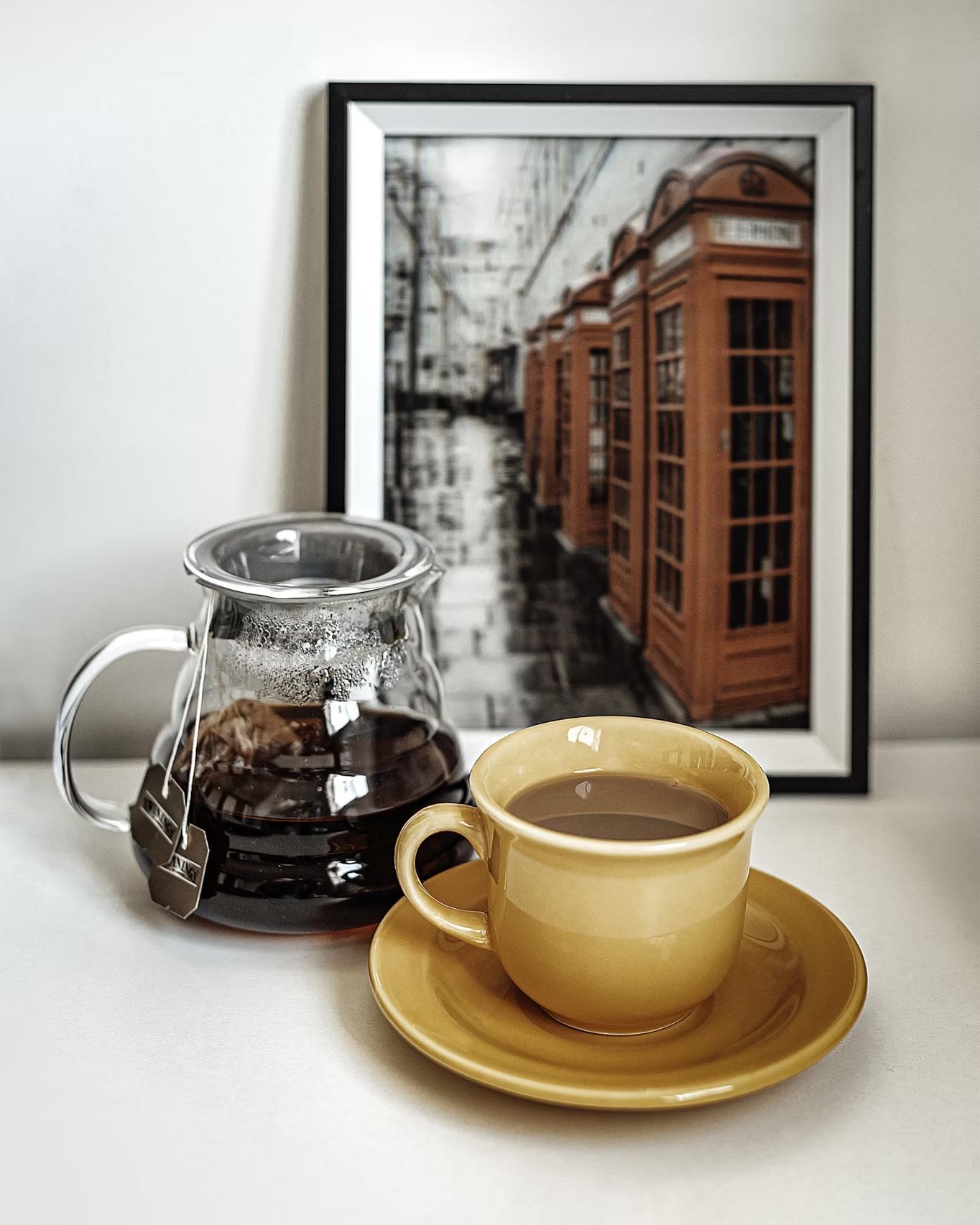 black tea and cofee